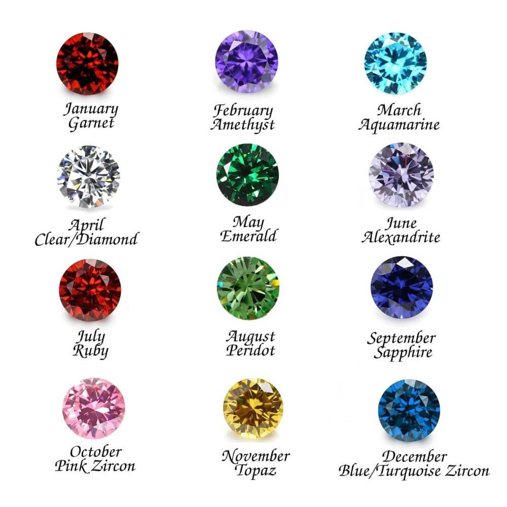 Personalised Summer Birthstone Name Necklace