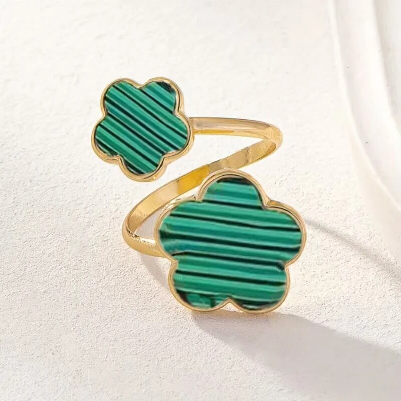 Five Leaf Clover Dual Ring