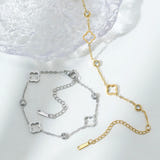 Hollowed Clover Diamond Bracelet