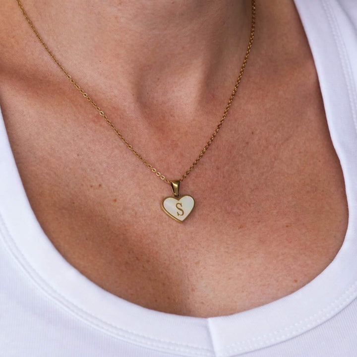 Personalised Alora Heart Initial Necklace
