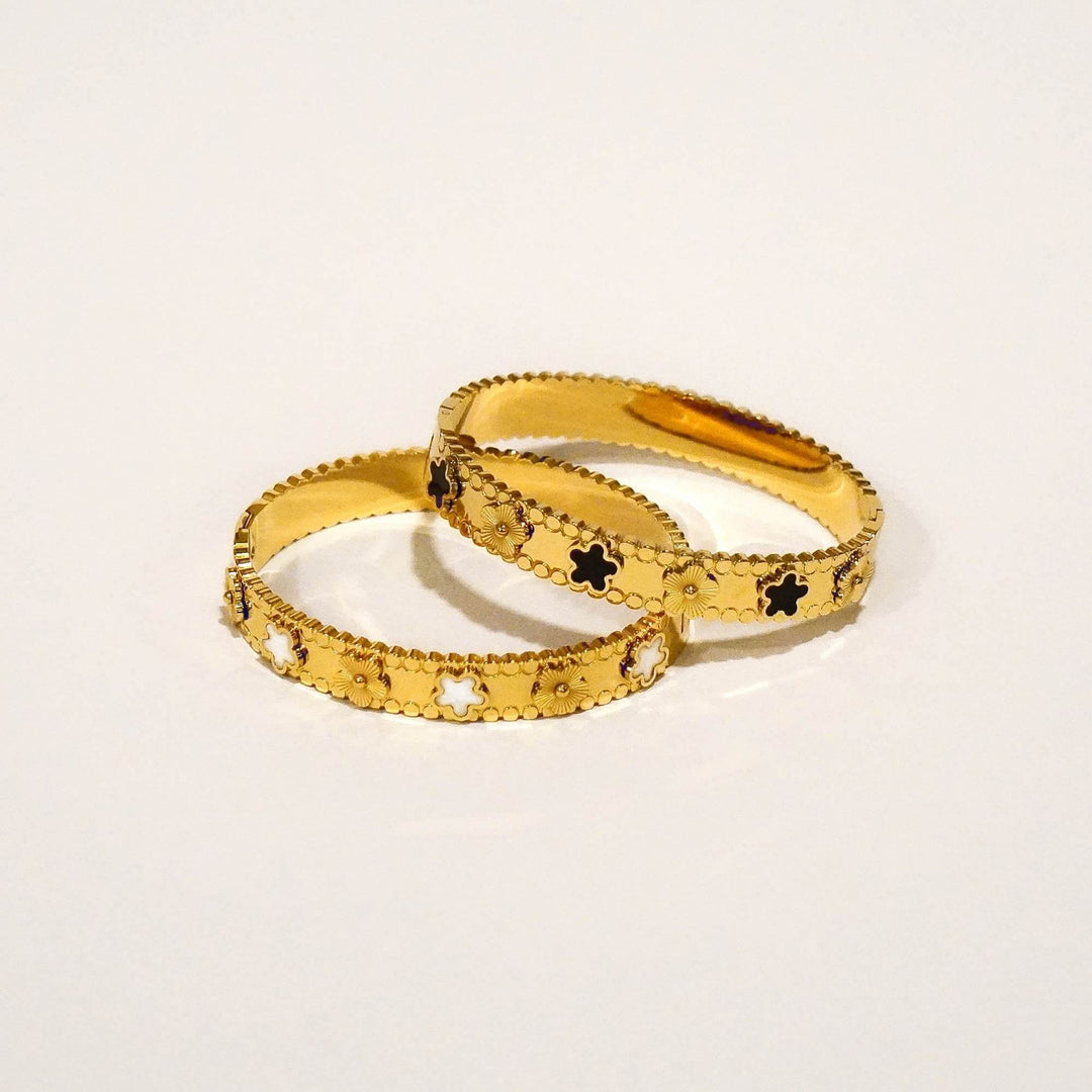 Bella Five Clover Colour Solid Bangle