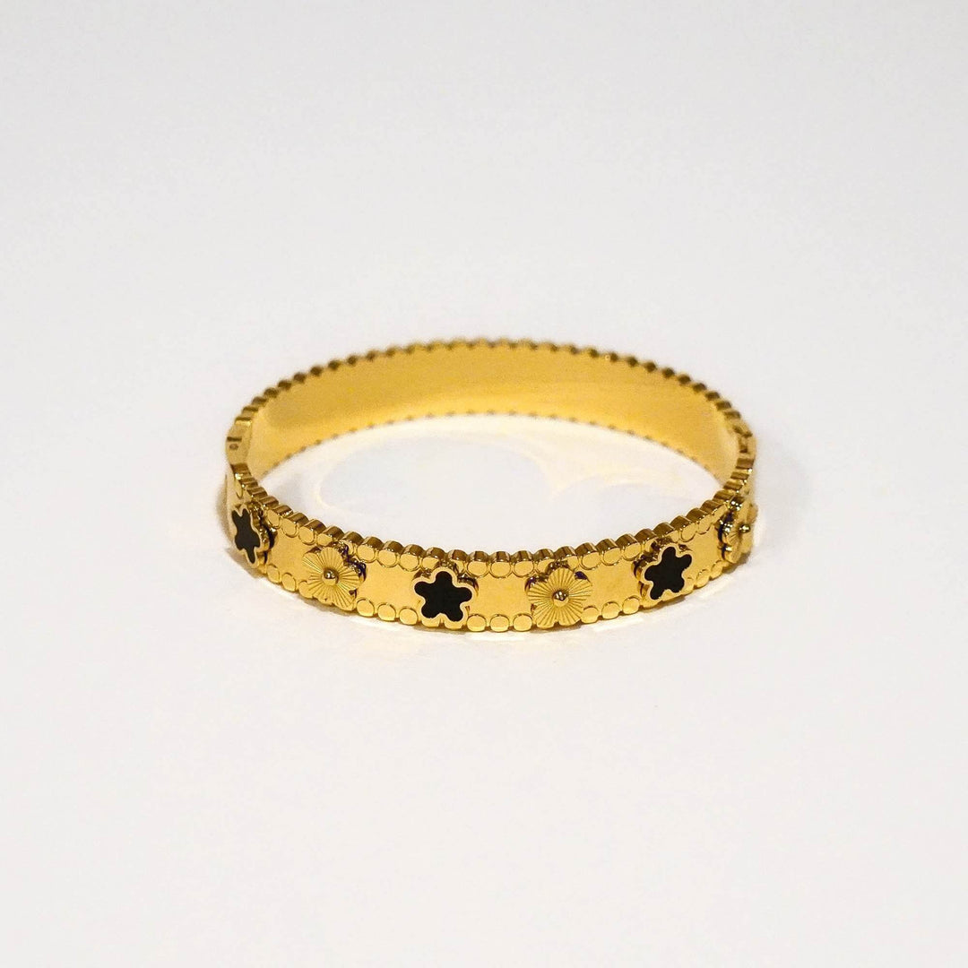 Bella Five Clover Colour Solid Bangle