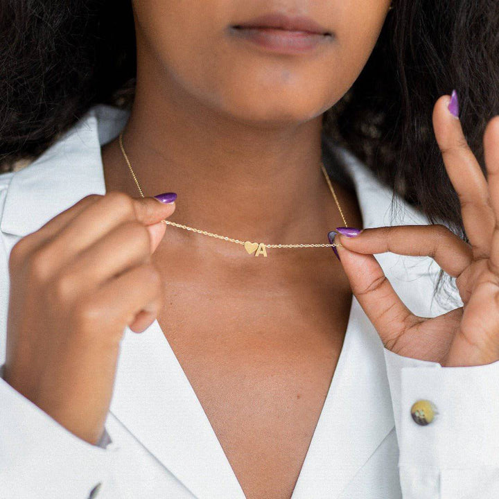 Personalised Sweet Heart Initial Necklace