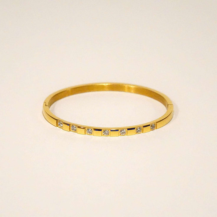 Ella Diamond Solid Bangle
