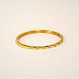 Ella Diamond Solid Bangle