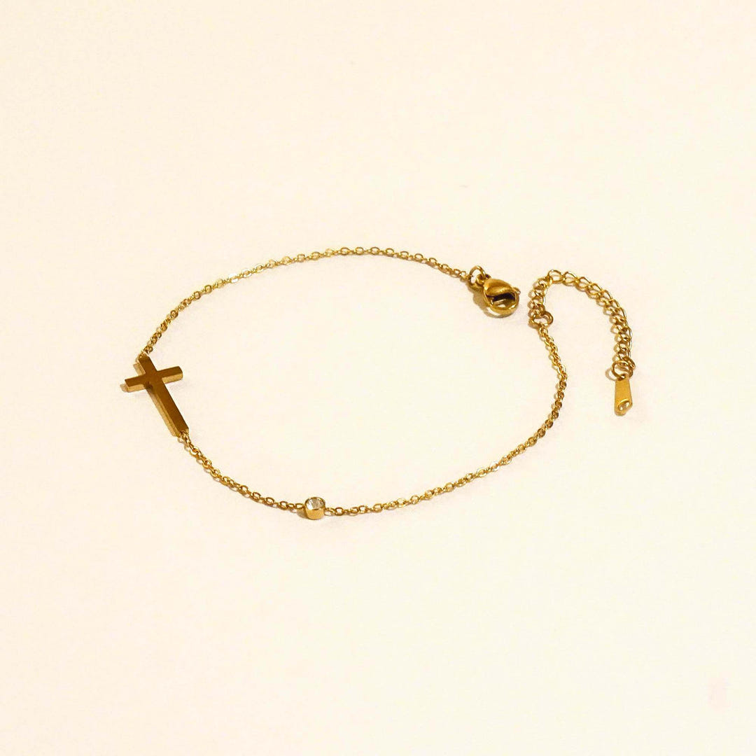 Faith Cross Crystal Bracelet