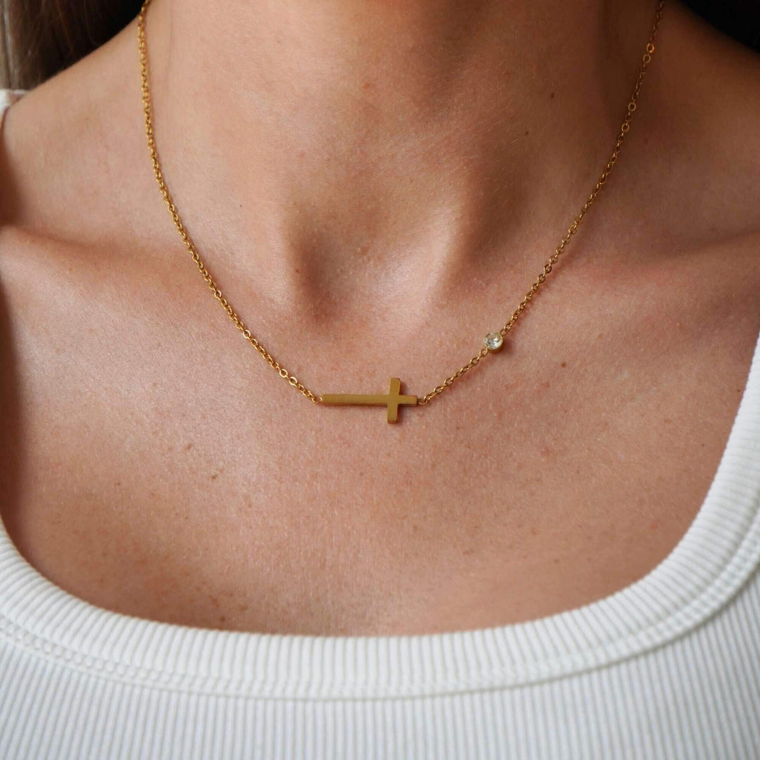 Faith Cross Crystal Necklace