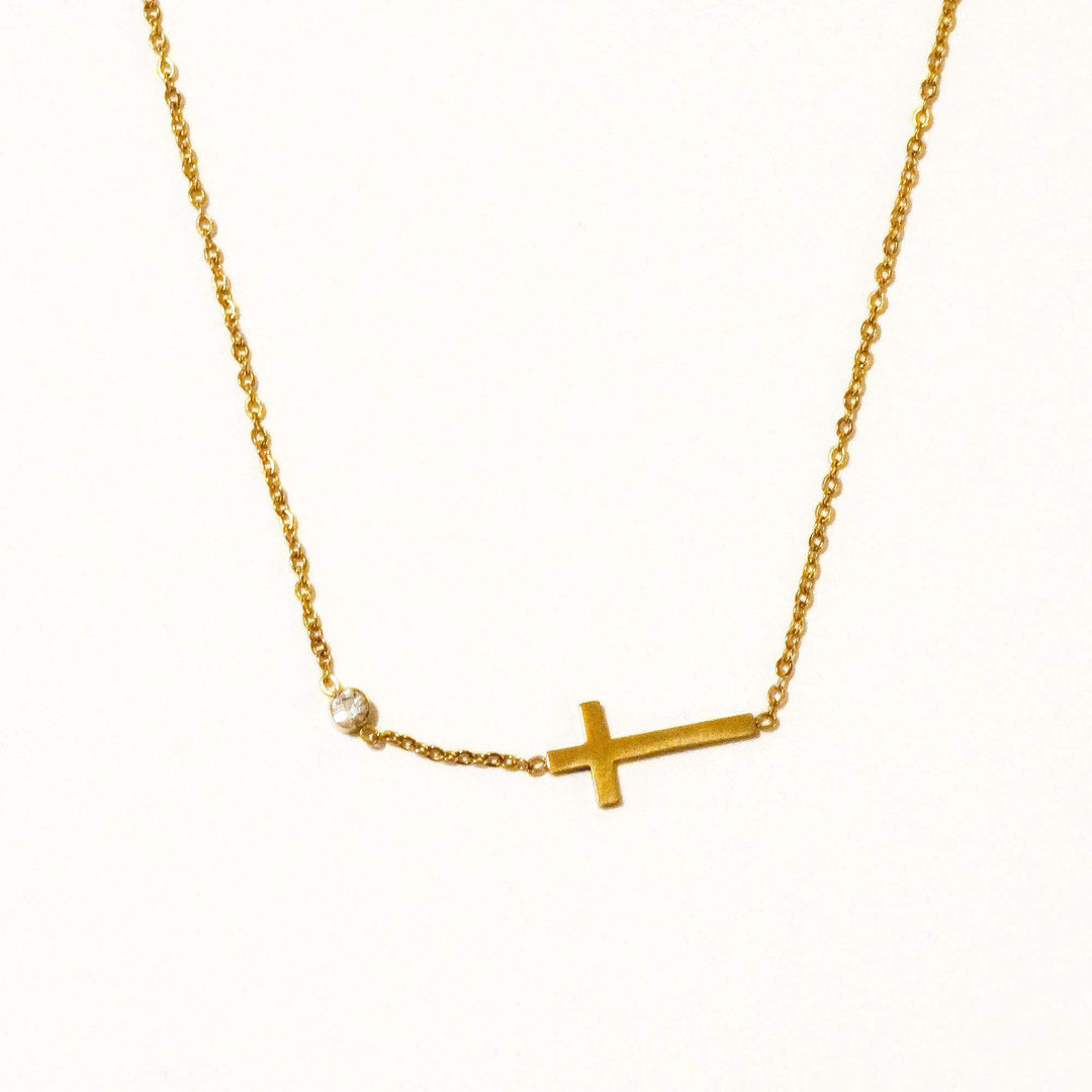 Faith Cross Crystal Necklace