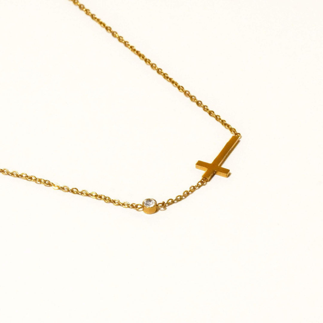 Faith Cross Crystal Necklace