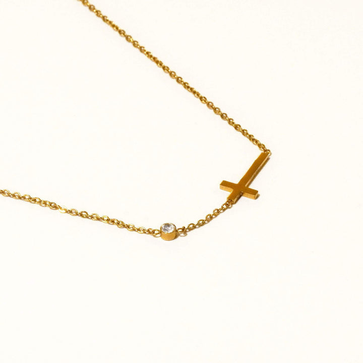 Faith Cross Crystal Necklace