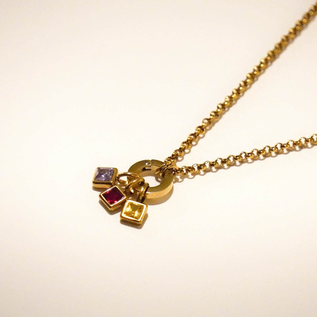 Personalised Aria Birthstone Necklace
