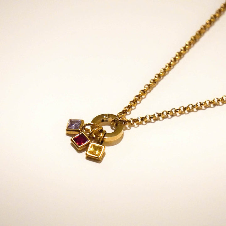 Personalised Aria Birthstone Necklace