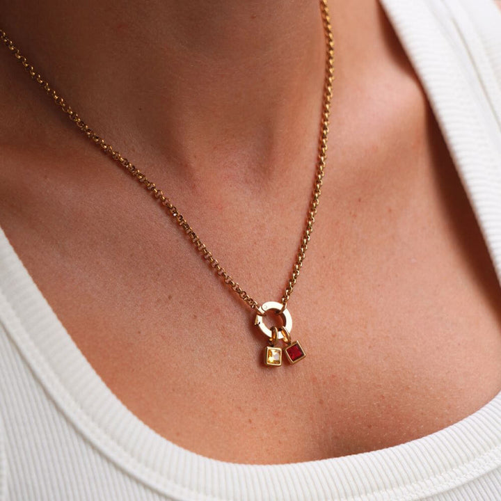 Personalised Aria Birthstone Necklace