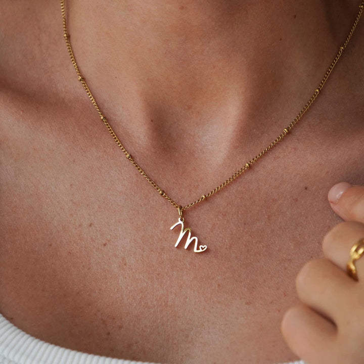 Personalised Cadey Heart Initial Necklace