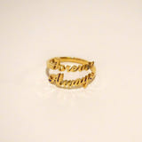 Personalised Jasmine Name Ring