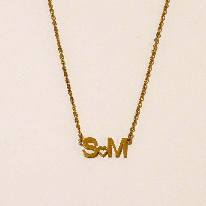 Personalised Kara Heart Initial Necklace