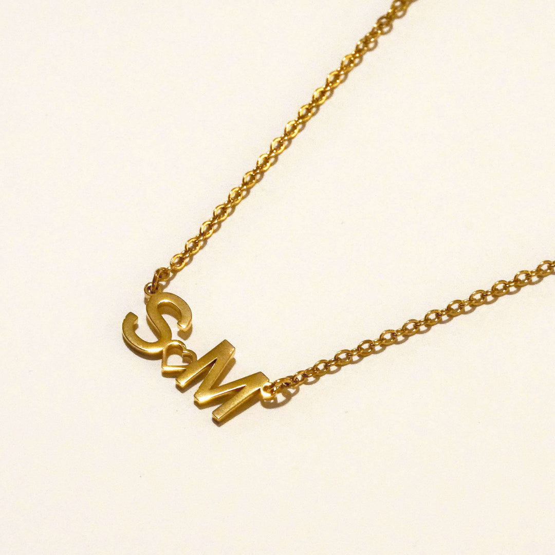 Personalised Kara Heart Initial Necklace