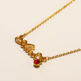 Personalised Nancy Birthstone Name Necklace