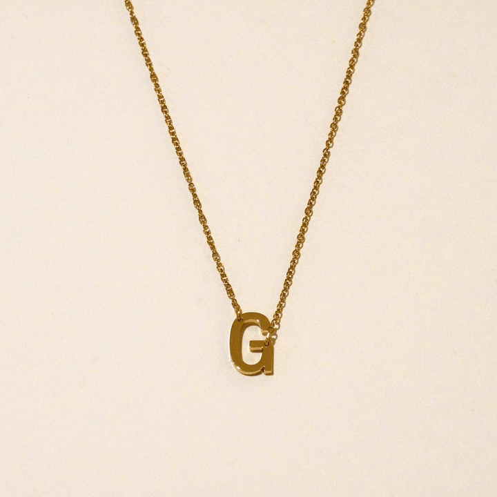 Personalised Sutton Side Initial Necklace