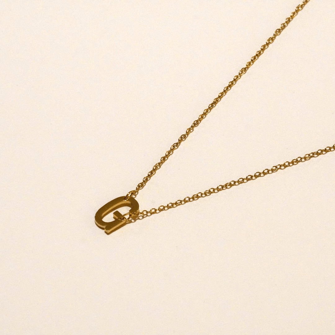 Personalised Sutton Side Initial Necklace