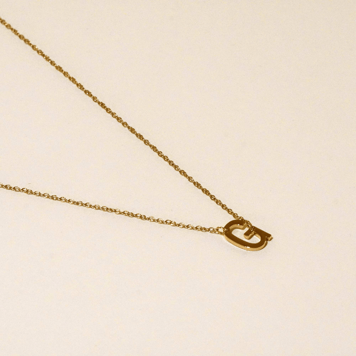 Personalised Sutton Side Initial Necklace