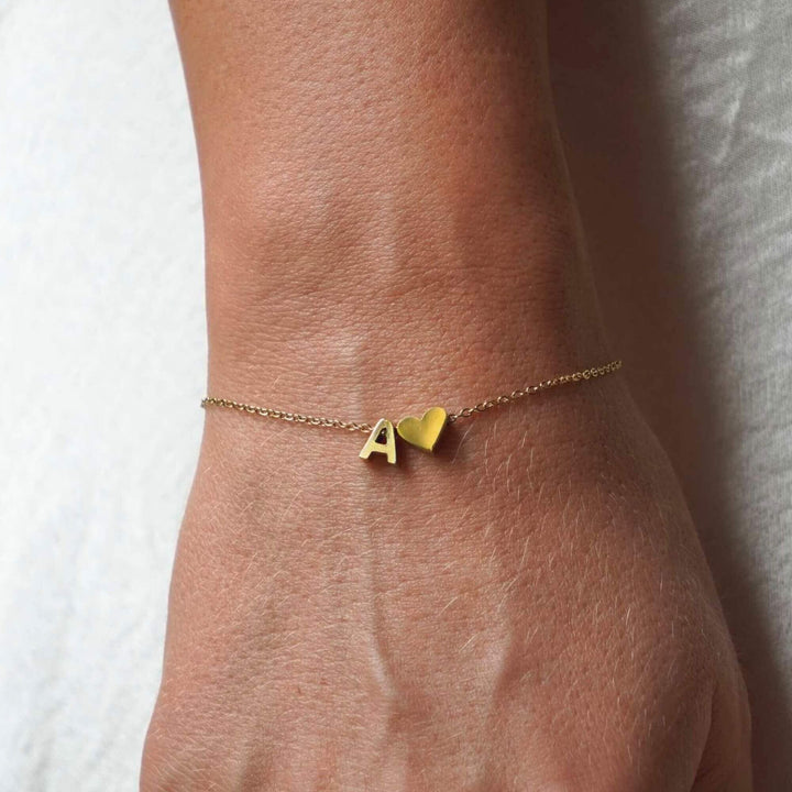Personalised Sweet Heart Initial Bracelet