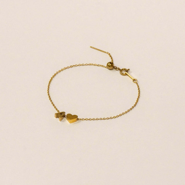 Personalised Sweet Heart Initial Bracelet