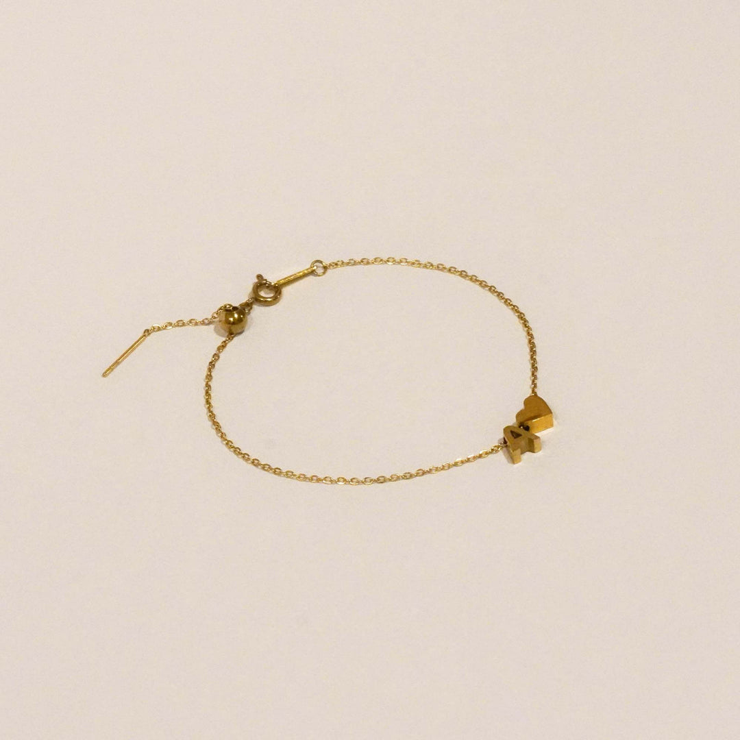 Personalised Sweet Heart Initial Bracelet