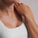 Personalised Sweet Heart Initial Necklace & Bracelet Set