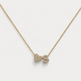 Personalised Sweet Heart Pavé Initial Necklace